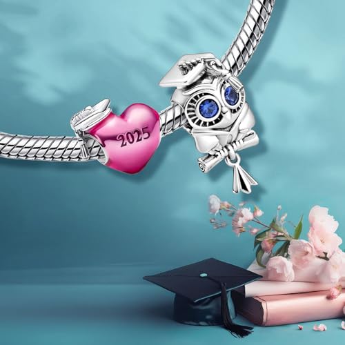 Abalorio de graduación para recordar tu éxito en pulseras de plata 3