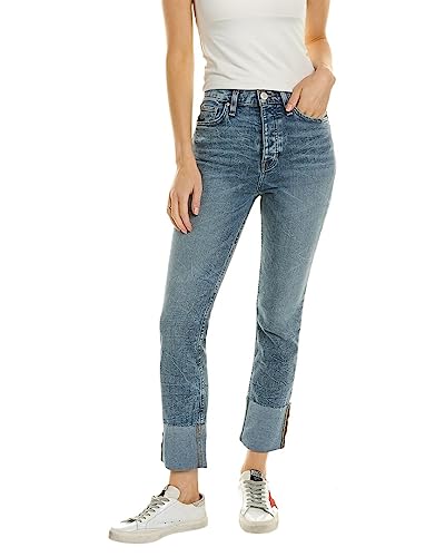 HUDSON Jeans Holly High-Rise Straight Ankle in Mineral Blue