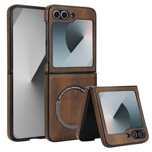 Étui en cuir pour Samsung Galaxy Z Flip 5, la protection MagSafe élégante et fine