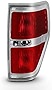 ACANII - For 2009-2014 Ford F150 Styleside Pickup Truck Chrome Trim Tail Light Rear Brake Lamp Assembly Passenger Side