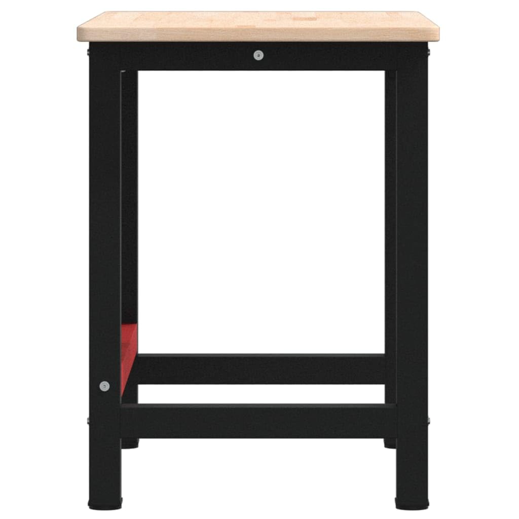 vidaXL Werkbank 100x60x81,5 cm Massivholz Eiche Rechteckig, Arbeitstisch, Werkzeugbank, Werkbank Massivholz, Werktisch, Werkbank Holz, Werkbank Metall
