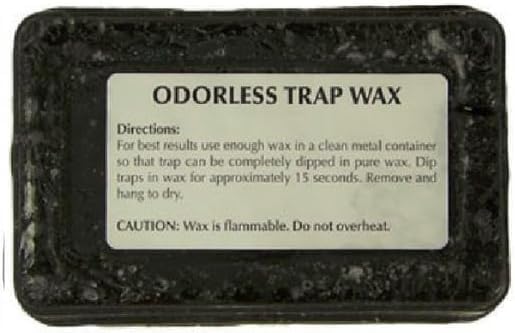 2 Pounds Black Odorless Trap Wax Trapping Supplies