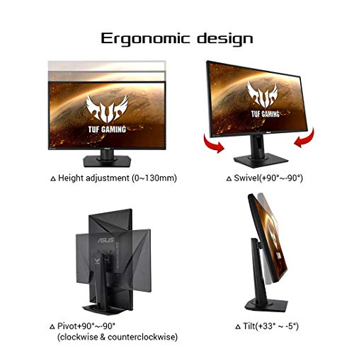 Image of ASUS TUF Gaming VG279QM 27 inch HDR Monitor, 1080P Full HD (1920 x 1080), Fast IPS, 280Hz, G-SYNC Compatible, Extreme Low Motion Blur Sync (ELMB SYNC), 1ms, DisplayHDR 400, Black