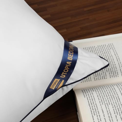 Utopia Bedding Cuscini, Imbottitura per Letto e Come Cuscino decorativi, cuscino per divano, cuscini decorativi (2, Bianco, 45x45 cm) - Immagine 2