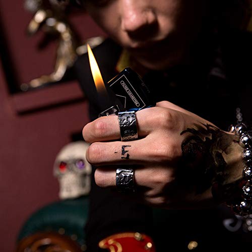 Image of Genuine Stainless Steel Ring Jewelry for Men Fashion Punk Biker Skull Rings