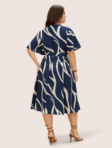 Image of JAIPURFAME One Piece Dress for Women, New American Print Rayon Midi Dress, Stylish, Modern Party Outfit, Perfect for Casual and Formal Occasions