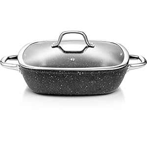 Tescoma Deep square frying pan PRESIDENT Stone with cover 28 x 28 cm