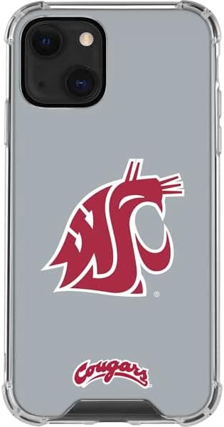 Skinit Clear Phone Case Compatible with iPhone 14 - Officially Licensed Washington State University WSU Cougars Design