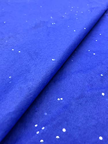 Image of Royal Blue Gemstone Luxury Multi-Purpose Wrapping Paper | 20x26 Inches | for Gift Wrapping, Gift HAMPERS, Art N Craft, Crafts and DIY Projects, Flower Making, Clothes ETC (90 Sheets)