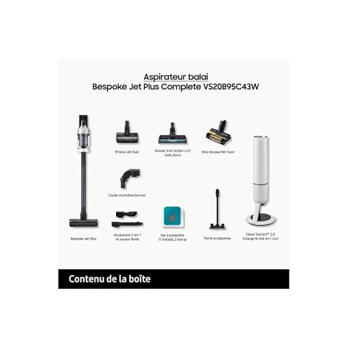 Aspirateur balai Bespoke Jet Plus complete VS20B95C43W - vue 10