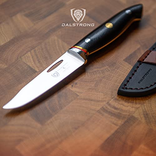 Dalstrong Paring Knife - 3.5 Inch - Centurion Series - Swedish 14C28N High - Carbon Stainless Steel Kitchen Knife - G10 Handle - Fruit, Vegetable, Meat - W/Sheath #TOP6