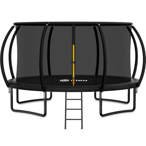 Image of Gigu 10FT 12FT 14FT 15FT 16FT Recreational Trampolines with Enclosure Net and Ladder and Anti-Rust Coating, ASTM Approved Trampoline Outdoor for Kids and Adults Outdoor Yard Trampolines