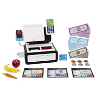 little tikes First Self-Checkout Stand Realistic Cash Register Pretend Play Toy for Kids