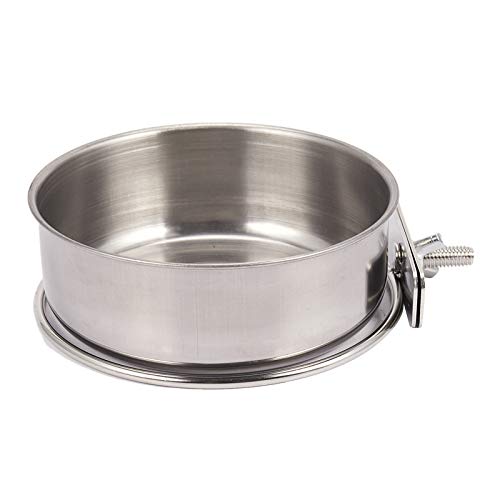 Alliteqwe 2-Pack Bird Parrot Feeding Cups with Clamp Steel Food Water Bowls Dish Feeder for Cockatiel, Conure, Budgies, Parakeet Parrot, Macaw, Small Animal Chinchilla - Image 6