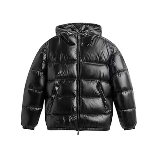 Generisch Chaqueta acolchada brillante para hombre con capucha - Cálida chaqueta puffer con aspecto mojado | Chaqueta de invierno gruesa forrada para un estilo urbano de calle, S | Ya disponible en tu tienda friki favorita! En mundofriki.es!