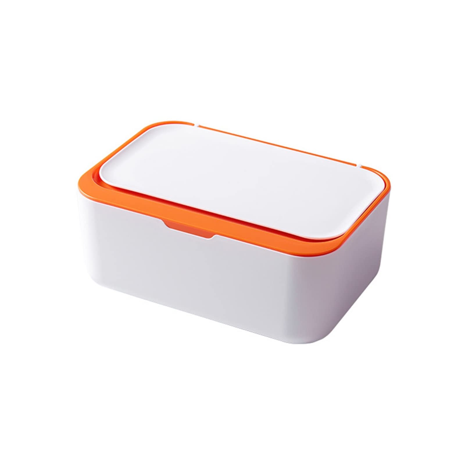 BAtlam Desktop-Tissue-Box-Halter, moderner, staubdichter, einfach zu verwendender Spender für Feuchttücher, passend für das Heimbüro (Farbe: Dunkelgrau) (OneColor Orange)