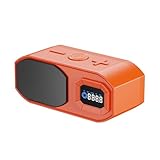 RayangSound Bluetooth-Radio-Wecker mit Lautsprecher für Schlafzimmer，（CHJ668-Orange）