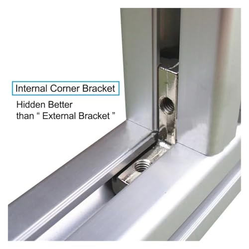 Support équerre en aluminium 4040-M6 robuste pour cadre rigide - 6