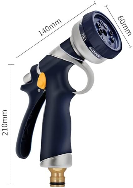 Miniatura 2 de XIXIXIDIAN - Boquilla de manguera, pulverizador de manguera resistente con 8 patrones de riego ajustables, boquilla de manguera de jardín con