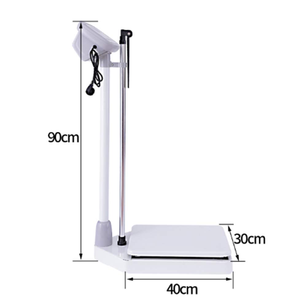 Bilancia per medico professionale, bilancia per altezza e peso, bilancia elettronica digitale ad alta precisione, asta per altezza in lega di alluminio (76-203 cm), display LCD HD