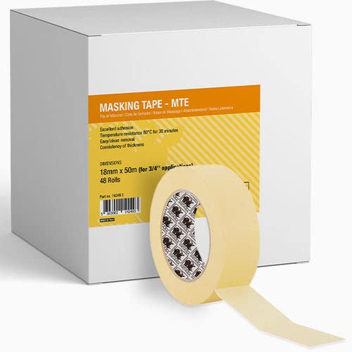 INDASA 32 Rollen 30mm MTE 80°C Abdeckband Malerkrepp Abklebeband Kreppband