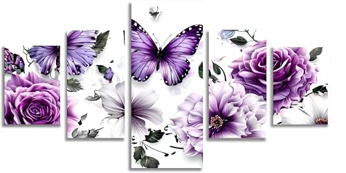 Kit diamond painting adulte pour réduire le stress : Grand format papillon 5 pièces F626