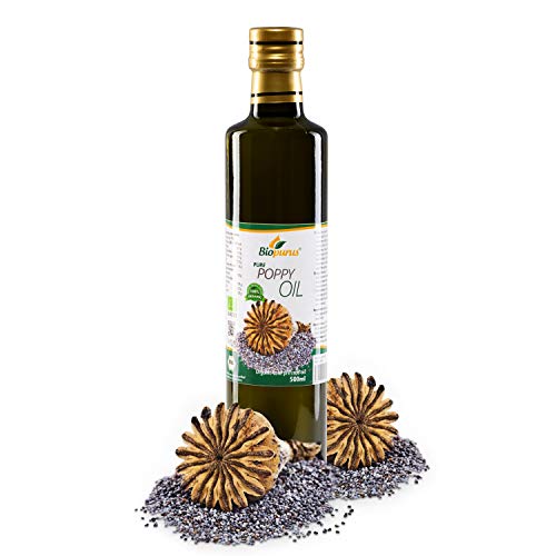 Certified Organic Cold Pressed Poppy Seed Oil 500ml Biopurus
