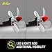 Bully CR-402L Chrome ABS Plastic Universal Fit Truck Propeller LED Brake Light Hitch Cover Fits 1.25