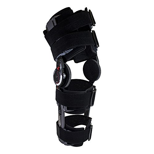 Donjoy Elite X-ACT Knee Brace Después de la cirugía o lesión Tratamiento y recuperación Ayuda del ligamento Tendón Cartilago (Menisco) Patella Daño y Reparación ACL MCL LCL PCL - ligero y ajustable
