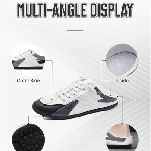 Men's Backless Sneakers, Closed Toe Half Drag Sneakers Anti-Slip Walking Shoes Fashionable Mens Slip On Mule Mesh Shoes for Spring Summer 6