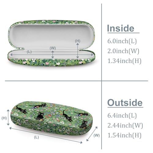 Image of FINTIE Hard Shell Eyeglasses Case, Portable Protective Glasses Cover Eyeglass Holder Box with Cleaning Cloth for Men Women