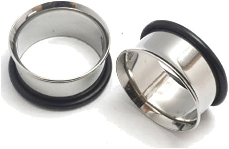 Zaya Body JewelryPair Single Flare Stainless Steel Tunnels Gauges Ear Stretching Kit 00g 7/16 1/2 9/16 5/8 3/4 7/8 1 Inch