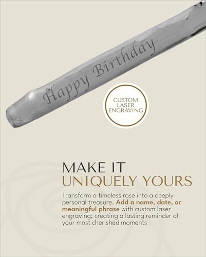 Image of Forever Rose Platinum Dipped Rose, Custom Laser Engraved Platinum Flower