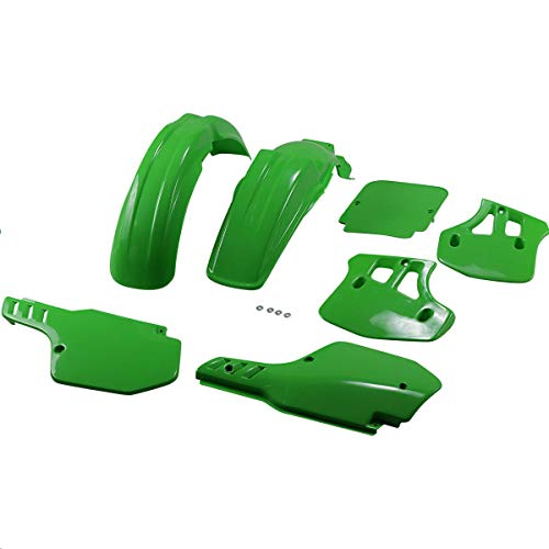 Kit vert Kawasaki KX 250 1988 UFO PLAST garde boue plaque plastique