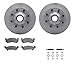 Dynamic Friction Company Front Geospec Brake Rotors with 5000 Advanced Brake Pads includes Hardware 4512-48077