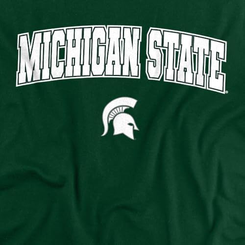 LOGOVISION Michigan State University Arch Logo Unisex Adult T Shirt, Hunter Green, Medium — view 2