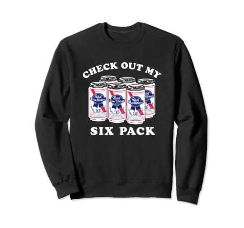 Pabst Blue Ribbon Check Out My Six Pack Sweatshirt