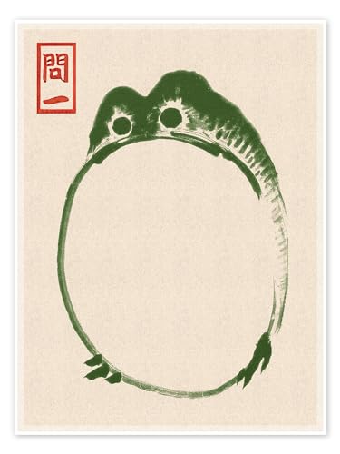 Posterlounge Grumpy Toad II Poster von Matsumoto Hoji 13 x 18 cm Beige Wandbilder Wanddeko