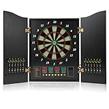 dartpfeile für elektronische dartscheibe test 【PASSEND ZU IHRER DEKORATION】Elektronische Dartscheibe wie eine Wandkunst in Ihrem Haus angezeigt, diese Dart Scheibe klassisches Walnuss-Finish passt perfekt zu jeder Art von Inneneinrichtung, und hervorragende Handwerkskunst auf diesem Schrank auch Klassen Ihre Einrichtung.