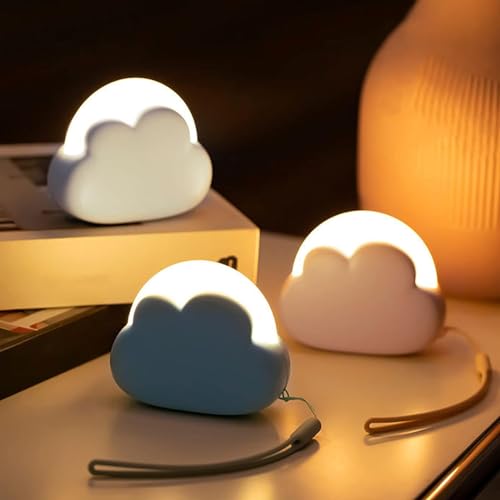 GBKDQQ 1 Stück LED Nachtlicht Kinder, Nachtlicht Dimmbar Nachtlicht Baby für Schlafzimmer, Kinderzimmer, Babyzimmer, Tragbar USB Aufladbar, Geschenke für Frau, Mädchen, Freunde(Weiß)