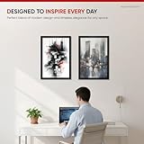 Alison Kingsgate Modern 90X60CM Black Picture Frames- Engineered Wood Photo Frame with Shatterproof Perspex Front- Ideal for Posters, Certificates & Artwork- Wall Mount or Tabletop Display - Image 4