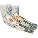 Roses Peonies UV Sun Protection Arm Sleeves, Flowers Gardening Sleeves with Thumb Hole Farm Cooling Arm Sleeves for Women Men