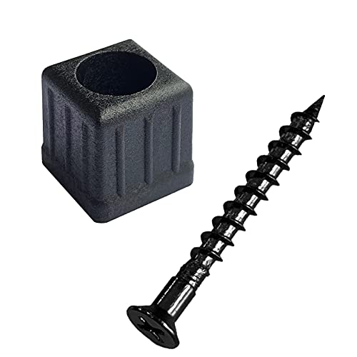 Myard 3/4" Anti-UV Square Baluster Connectors, Black, 100-Pack