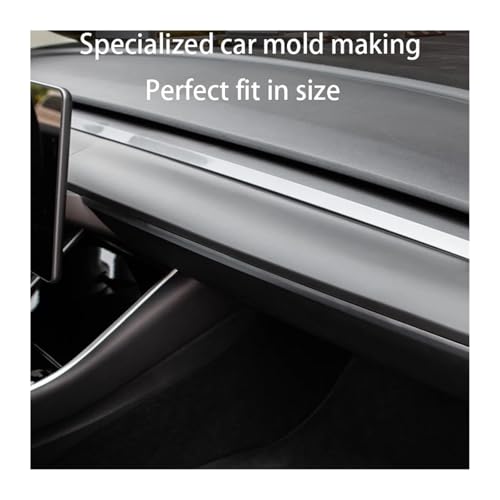 Autocollant console Tesla Model 3 Y finition argent premium - 6