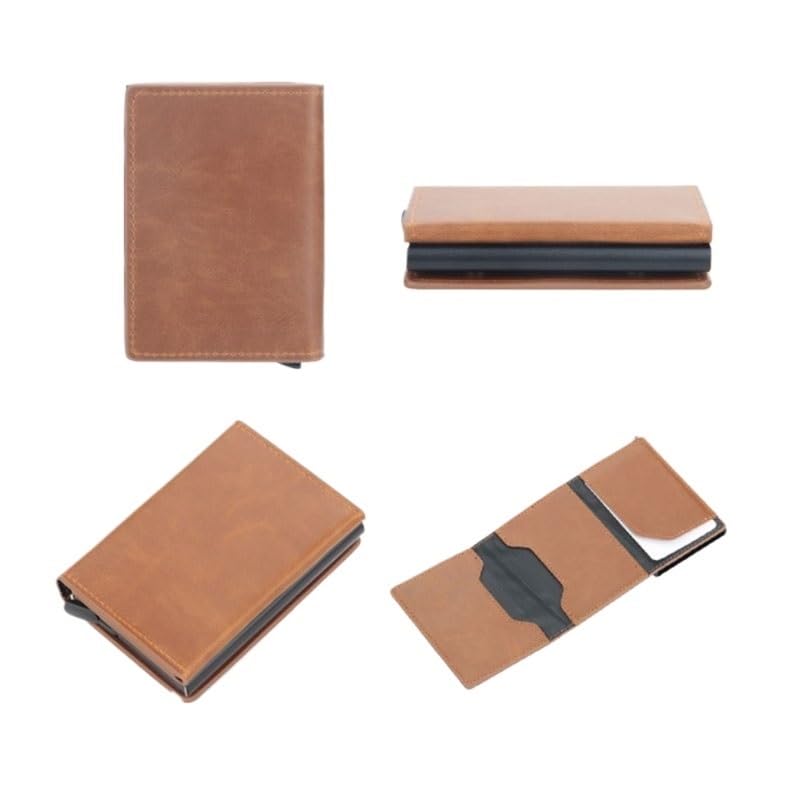 Men's wallet Men's Wallet Short Business Classic Multi card Wallet for Father，Husband(Yellow brown)2