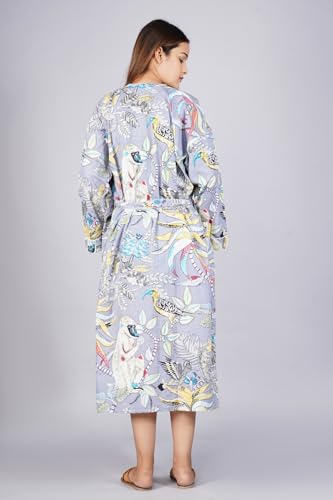 Image of Cotton Women Stylish Printed Kimono, Bath Robe,Night Wear Suit,Swim Wear, Night Dress, Beach Wear