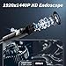 Endoscope Camera with Light,1920P HD Borescope Tools with 8 Adjustable LED Lights, Endoscope with Semi-Rigid Snake Camera, IP67 Waterproof Inspection Borescope for iOS and Android-16.4ft Dual-Lens