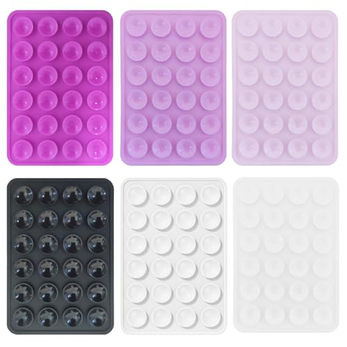 vaolmlop Handy Saugnapf,Silikon-Saugnäpfe Für Alle Handy-Modelle,6er Anti-Rutsch-Handyhalter Für Selfies Und Videos,Freihändig,Langlebig & Leicht Bedienbar(6 Farben)
