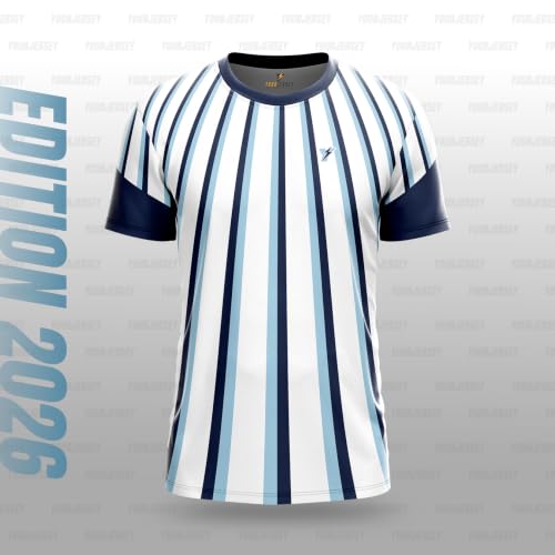 Image of YOURJERSEY Football World Cup 2026 Football Jersey All Team Jersey Custom Name & Number Print | Fan Personalised T-Shirt Sizes for Kids 2Y to Adults 4XL