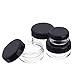 Onwon 10 Pieces Empty Clear Plastic Makeup Sample Containers with 2 Pieces Mini Spatula 3/5 / 10/15 / 20 Gram Size Cosmetic Pot Jars with Screw Cap Lids
